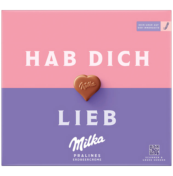 Milka - «Hab Dich Lieb» Pralinés Erdbeercrème 110g